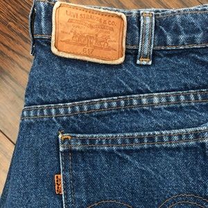 Vintage ORANGE tab Levis